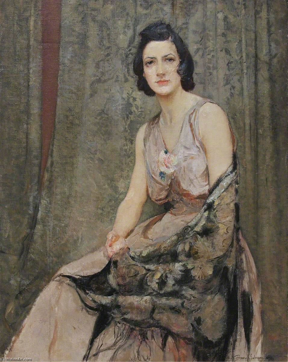 Wikioo.org - The Encyclopedia of Fine Arts - Painting, Artwork by Ernest Borough Johnson - Portrait of Esther Borough Johnson
