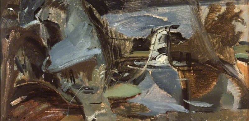 Wikioo.org - The Encyclopedia of Fine Arts - Painting, Artwork by Ivon Hitchens - Terwick Mill, No.7, Splashing Fall