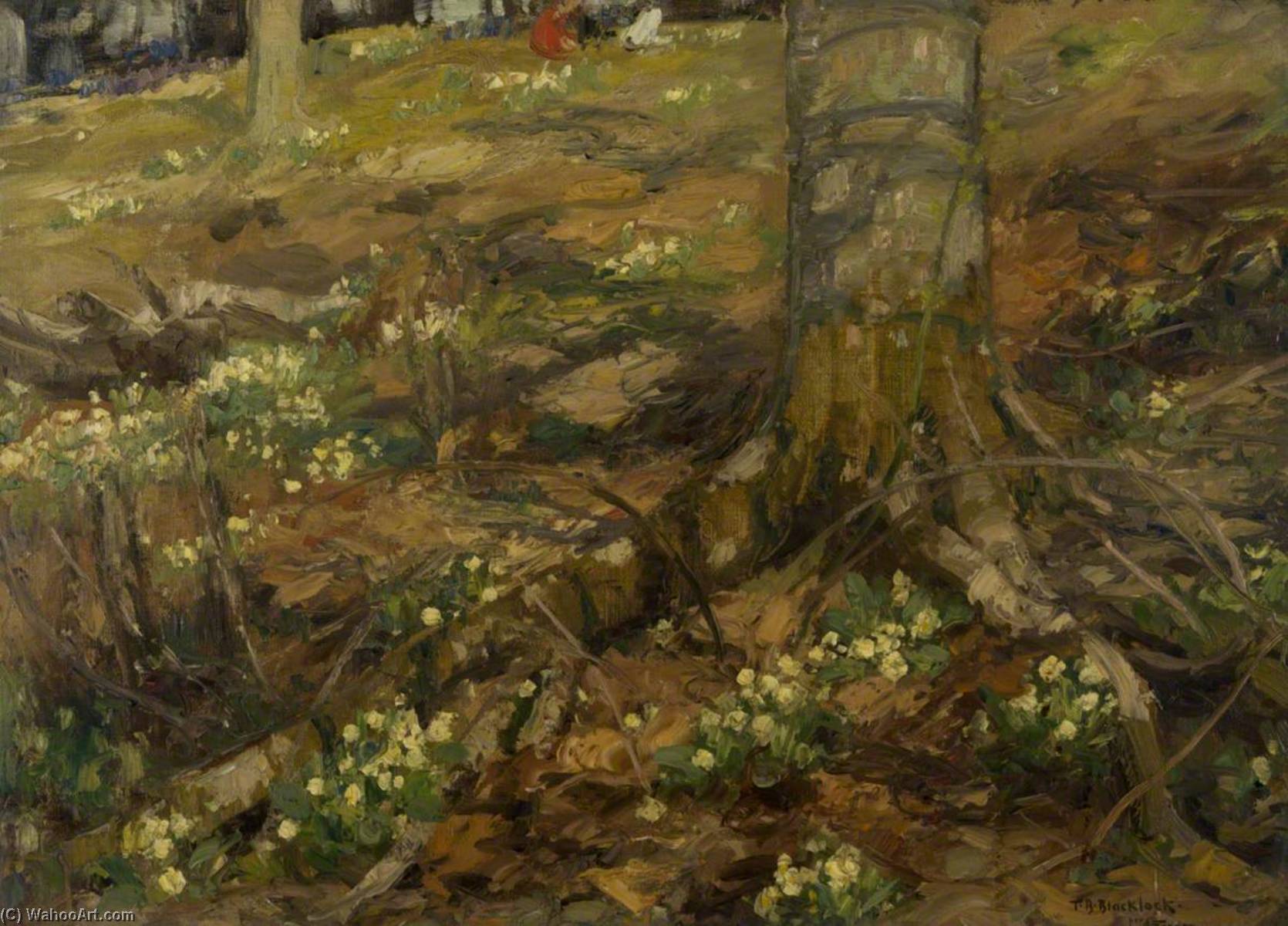 Wikioo.org - The Encyclopedia of Fine Arts - Painting, Artwork by Thomas Bromley Blacklock - Woodland Scene