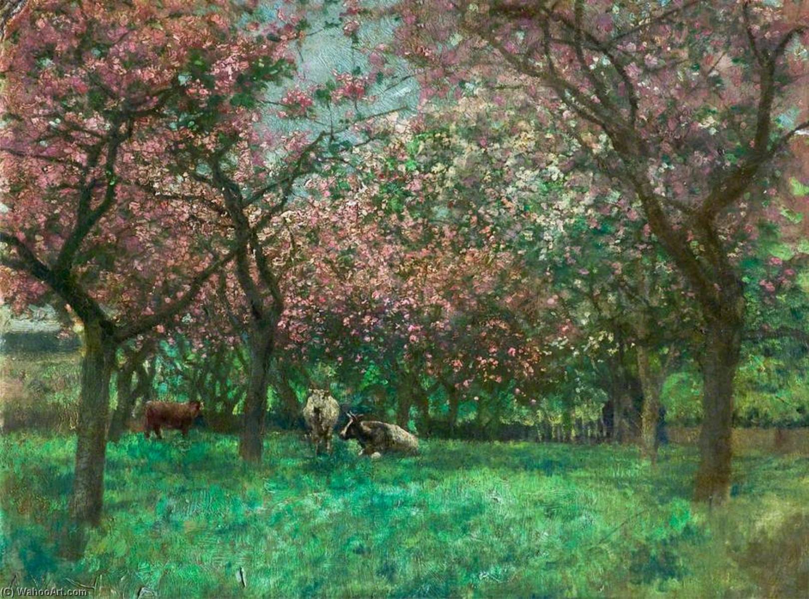 Wikioo.org - The Encyclopedia of Fine Arts - Painting, Artwork by Alfred George Webster - Mr Bland's Orchard, Heighington, Lincoln