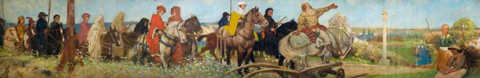Wikioo.org - The Encyclopedia of Fine Arts - Painting, Artwork by Alfred George Webster - Canterbury Pilgrims