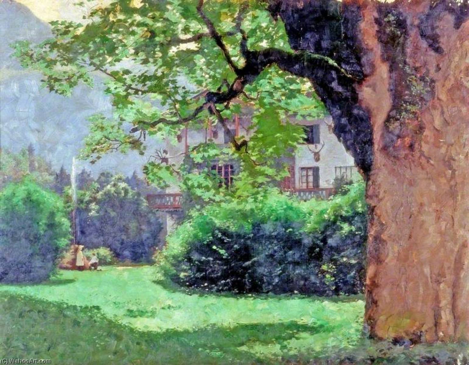 Wikioo.org - The Encyclopedia of Fine Arts - Painting, Artwork by Henry Straker - Garden Scene