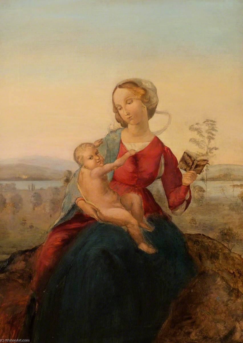 Wikioo.org - The Encyclopedia of Fine Arts - Painting, Artwork by Francis E Chardon - Madonna and Child