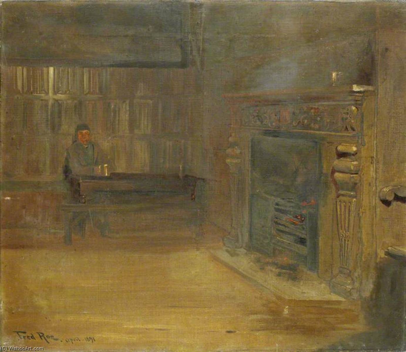 Wikioo.org - The Encyclopedia of Fine Arts - Painting, Artwork by Fred Roe - The Tap Room of the 'Baptist's Head Inn', Clerkenwell, London