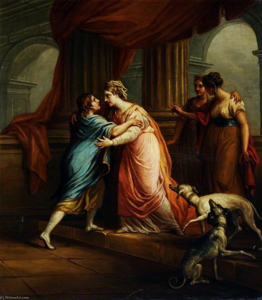 Wikioo.org - The Encyclopedia of Fine Arts - Painting, Artwork by Antonio Zucchi - The Return of Telemachus