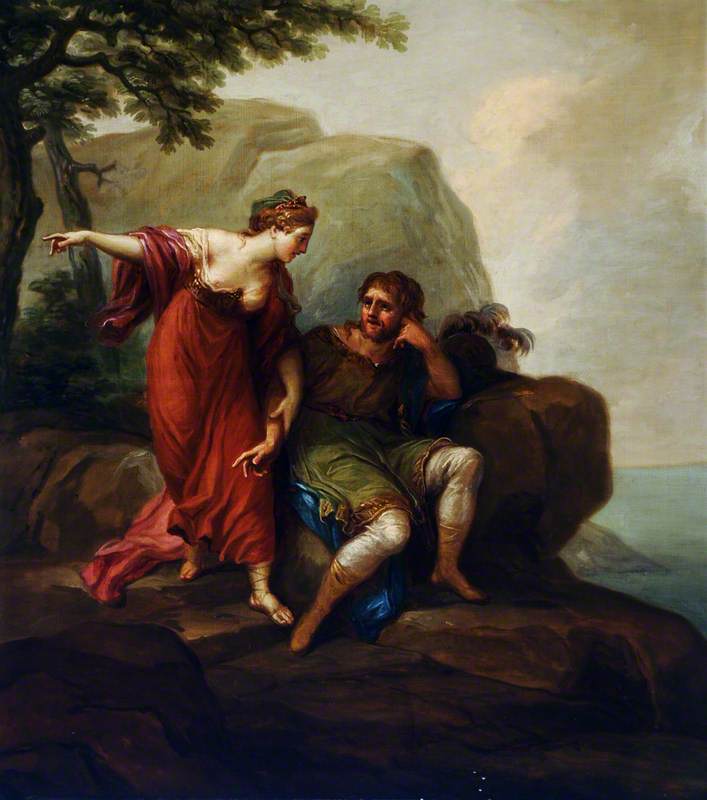 Wikioo.org - The Encyclopedia of Fine Arts - Painting, Artwork by Antonio Zucchi - Dido and Aeneas ( )