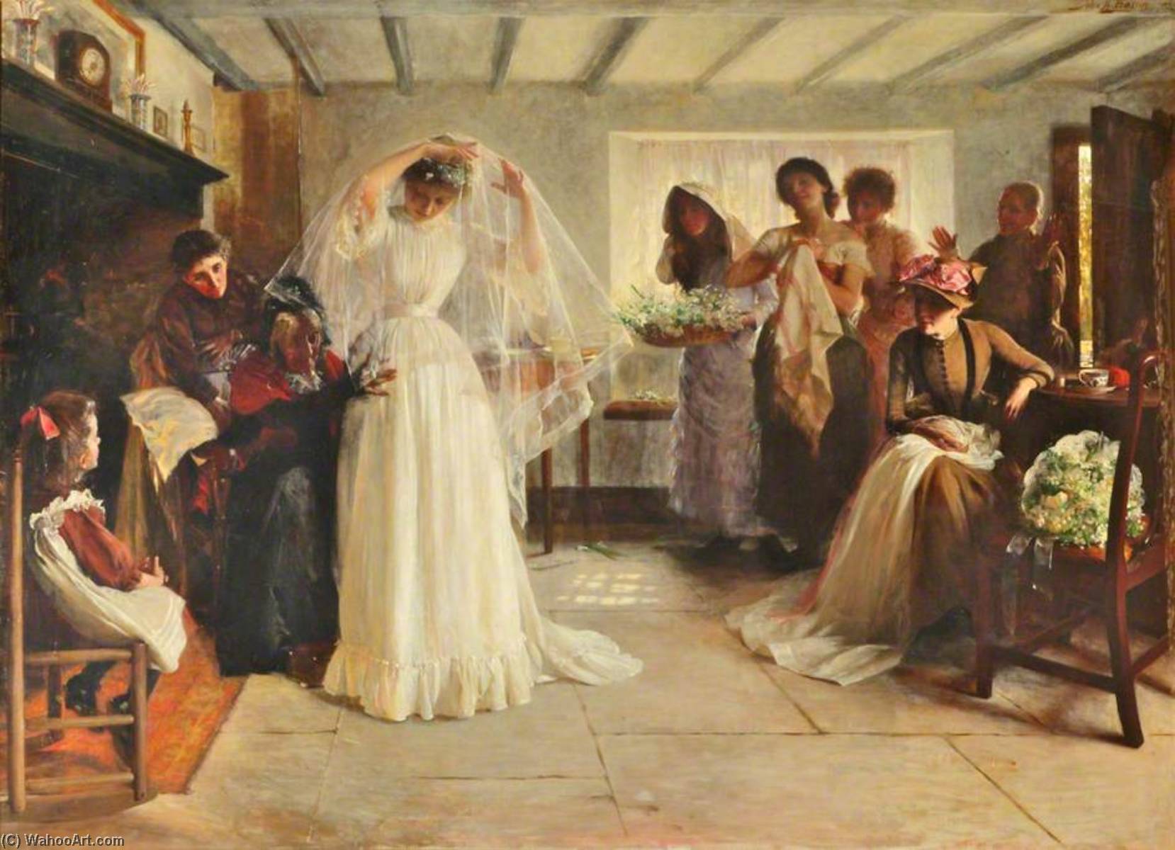 Wikioo.org - The Encyclopedia of Fine Arts - Painting, Artwork by John Henry Frederick Bacon - The Wedding Morning