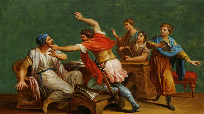 Wikioo.org - The Encyclopedia of Fine Arts - Painting, Artwork by Antonio Zucchi - An Unidentified Classical Subject A Fight