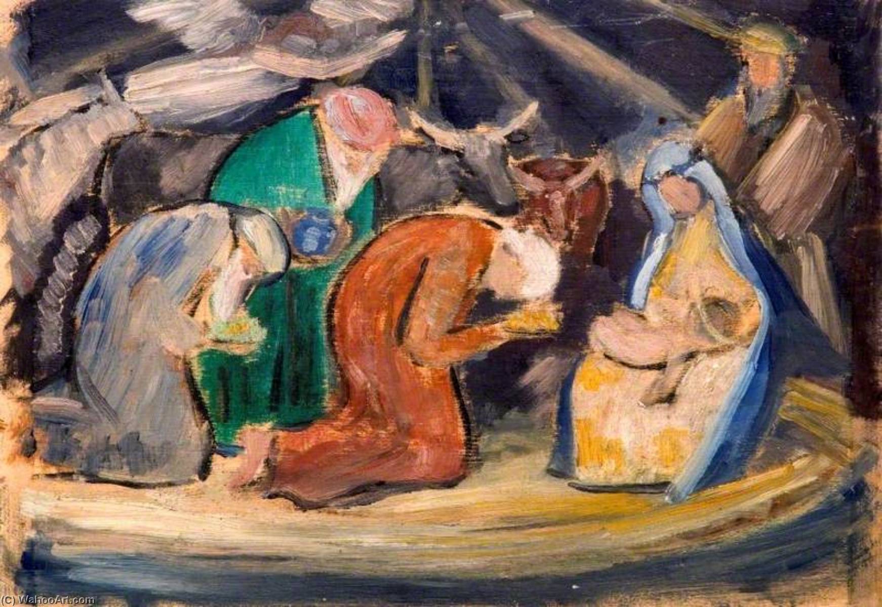 Wikioo.org - The Encyclopedia of Fine Arts - Painting, Artwork by Gertrude Mary Powys - The Adoration of the Magi (recto)