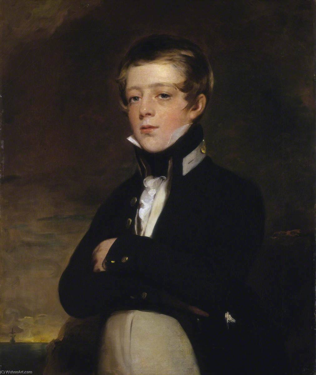 Wikioo.org - The Encyclopedia of Fine Arts - Painting, Artwork by John Watson Gordon - Midshipman John Russell (1811–1843)