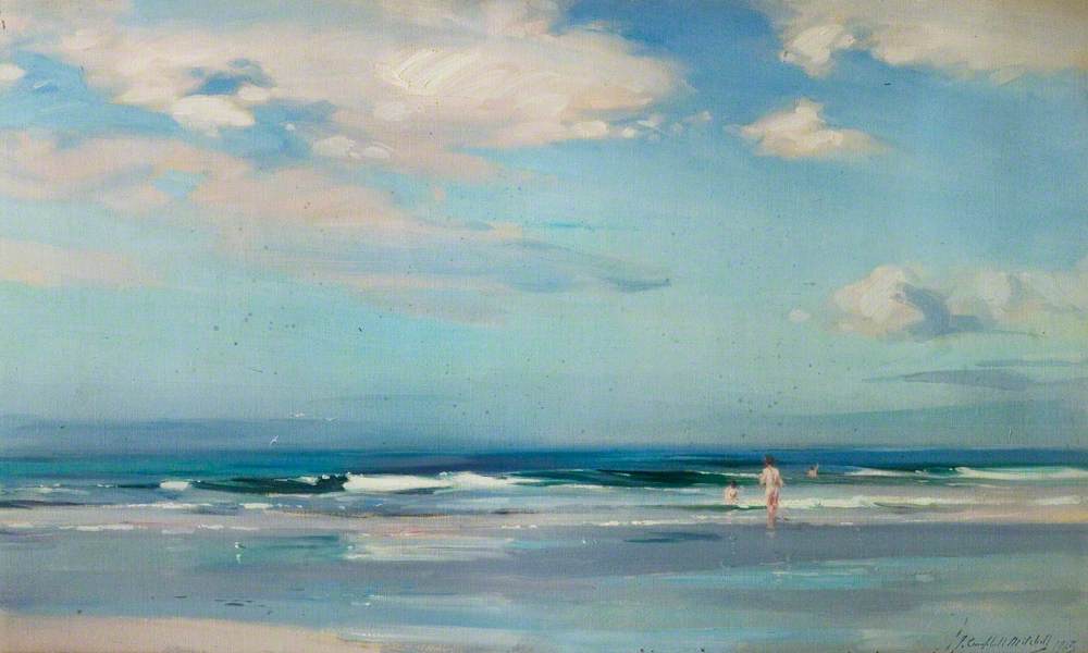 Wikioo.org - The Encyclopedia of Fine Arts - Painting, Artwork by John Campbell Mitchell - The Sands at Machrichanish