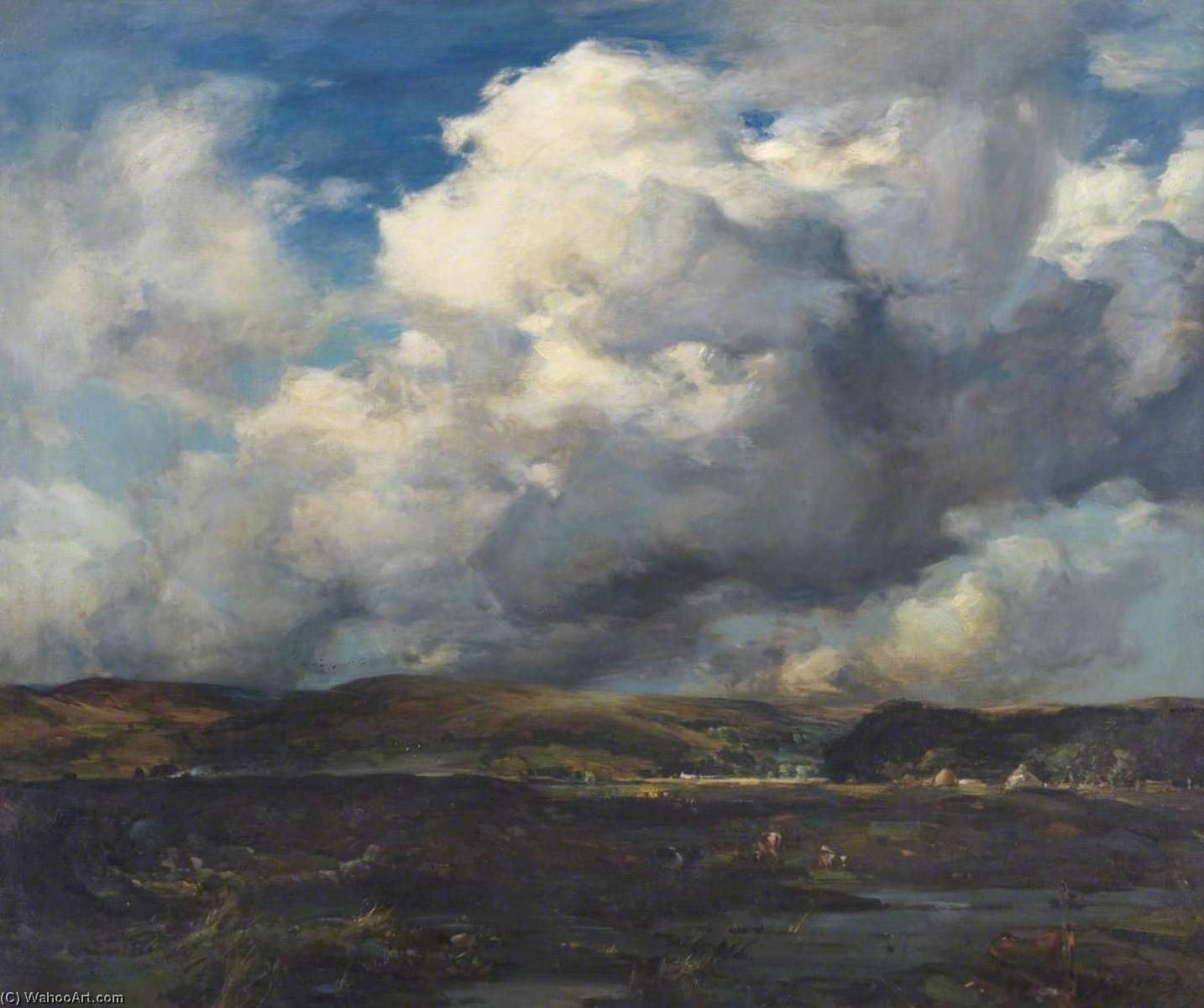 WikiOO.org - Enciklopedija likovnih umjetnosti - Slikarstvo, umjetnička djela John Campbell Mitchell - Landscape, the Plains of Lora