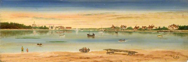 Wikioo.org - The Encyclopedia of Fine Arts - Painting, Artwork by Job Hardy - Brownsea Island from Shell Bay, Dorset