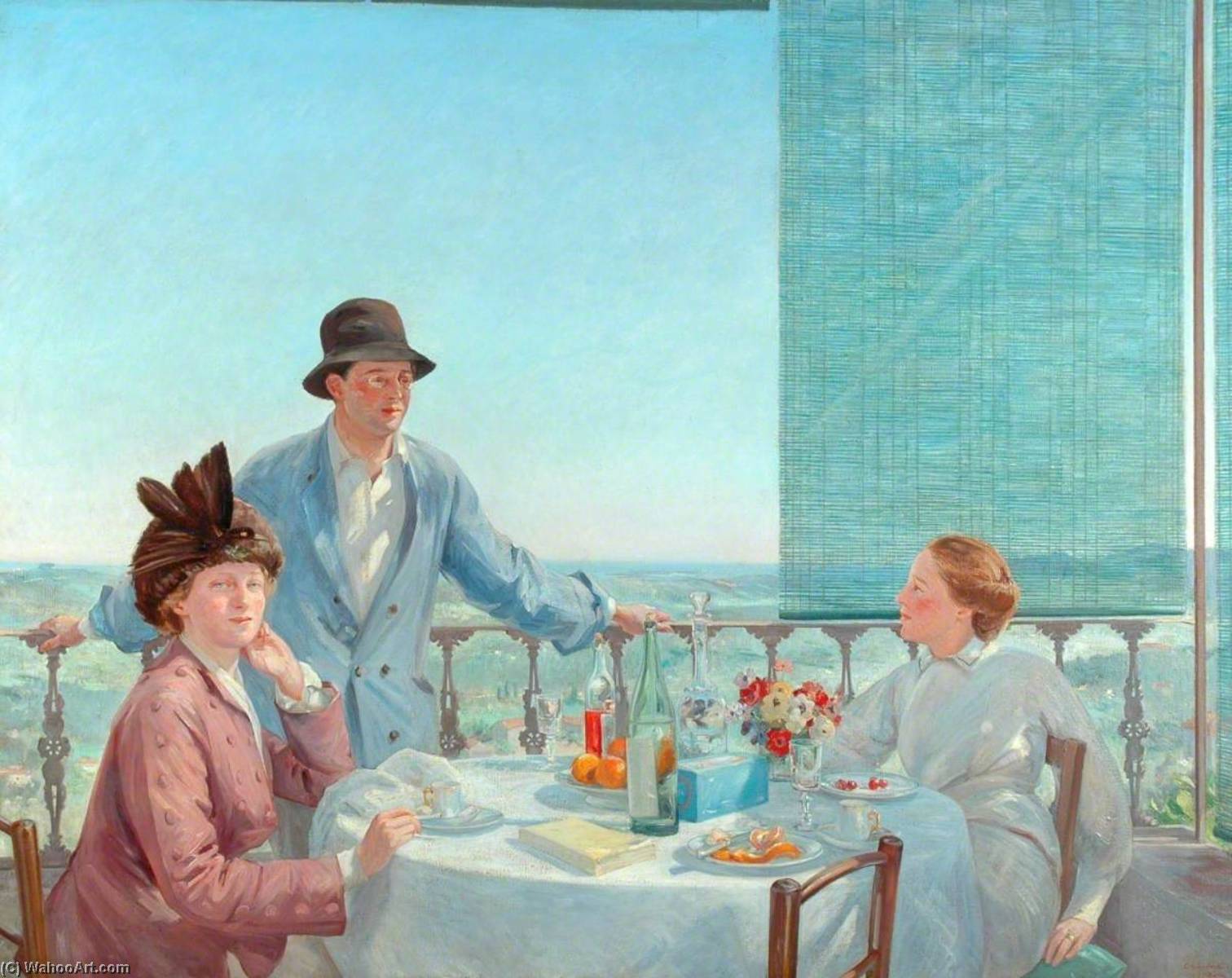 WikiOO.org - Enciklopedija likovnih umjetnosti - Slikarstvo, umjetnička djela Gerard Chowne - After Lunch and Portrait Group (with Albert Rothenstein)