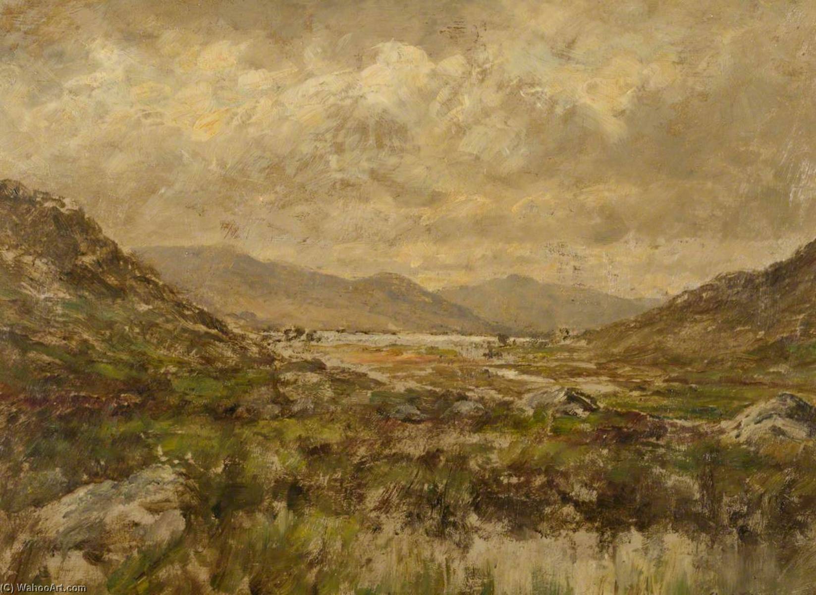 Wikioo.org - The Encyclopedia of Fine Arts - Painting, Artwork by Charles Andrew Sellar - Landscape near Amulree