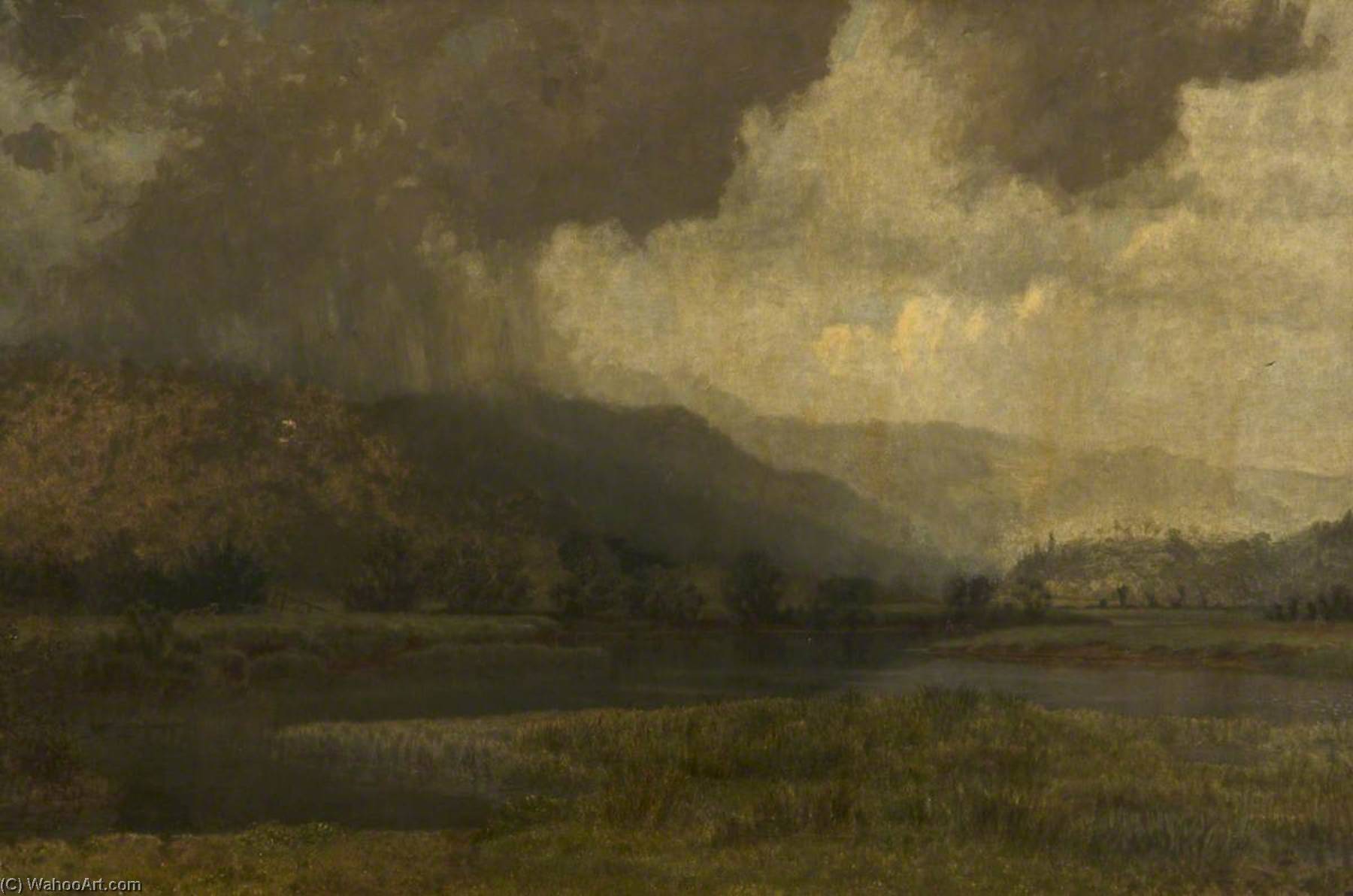 Wikioo.org - The Encyclopedia of Fine Arts - Painting, Artwork by Cuthbert Cartwright Grundy - A Wet Day (near Skelwith)