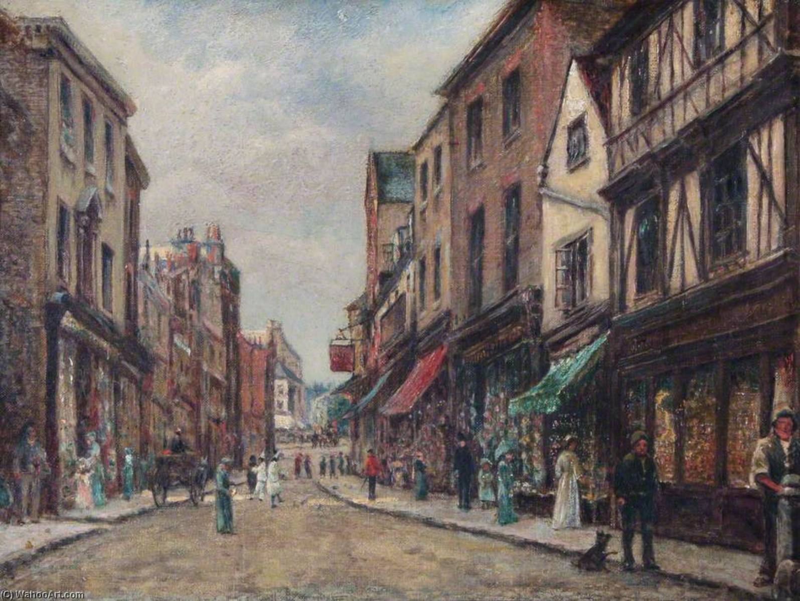 Wikioo.org - The Encyclopedia of Fine Arts - Painting, Artwork by William Freeman - Thames Street, Kingston, Surrey