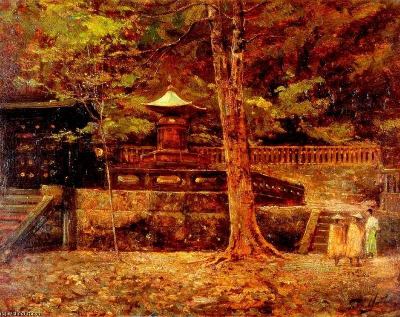 WikiOO.org - Enciklopedija dailės - Tapyba, meno kuriniai Frederic Yates - Japanese Shrine