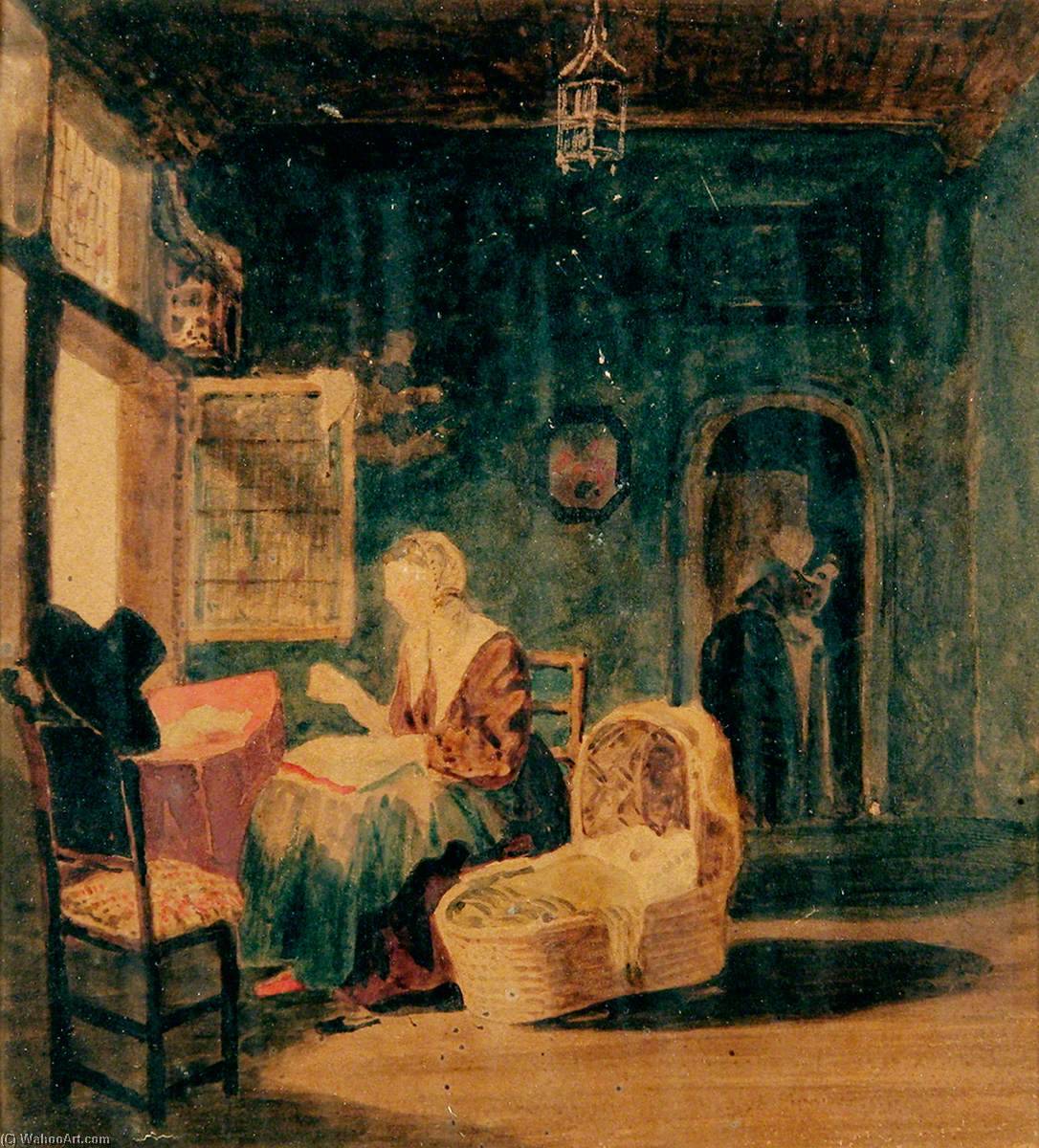 Wikioo.org - The Encyclopedia of Fine Arts - Painting, Artwork by Joseph Clover - An Interior (after Gerrit Dou)