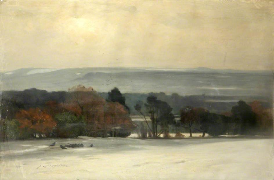 Wikioo.org - The Encyclopedia of Fine Arts - Painting, Artwork by James Coutts Michie - Winter in Surrey
