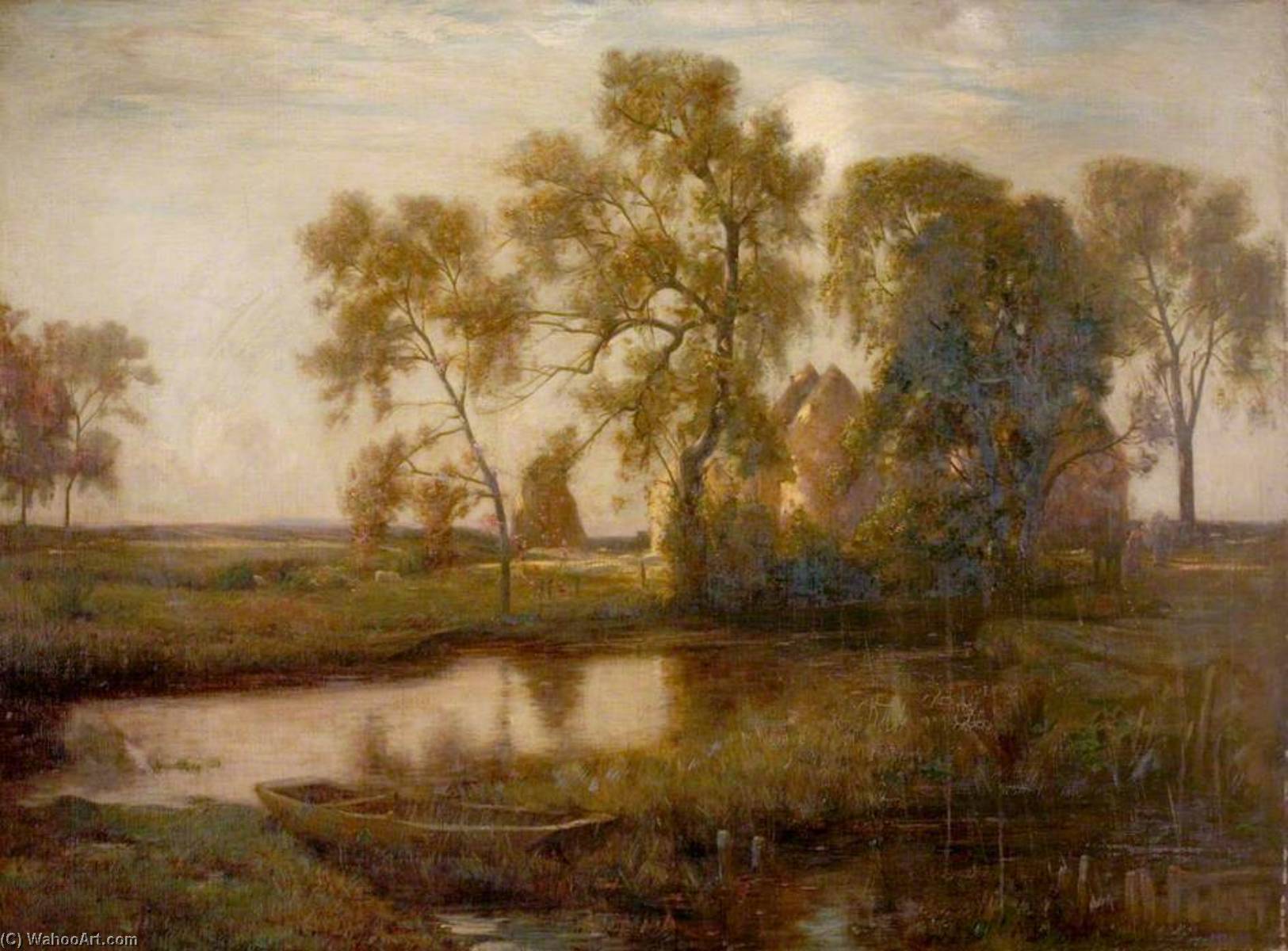 Wikioo.org - The Encyclopedia of Fine Arts - Painting, Artwork by James Coutts Michie - A Marshland Farm