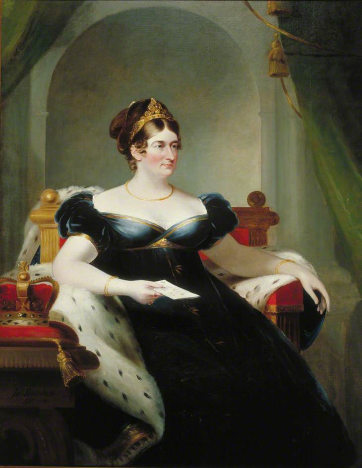 Wikioo.org - The Encyclopedia of Fine Arts - Painting, Artwork by James Lonsdale - Caroline of Brunswick (1768–1821), Consort of George IV