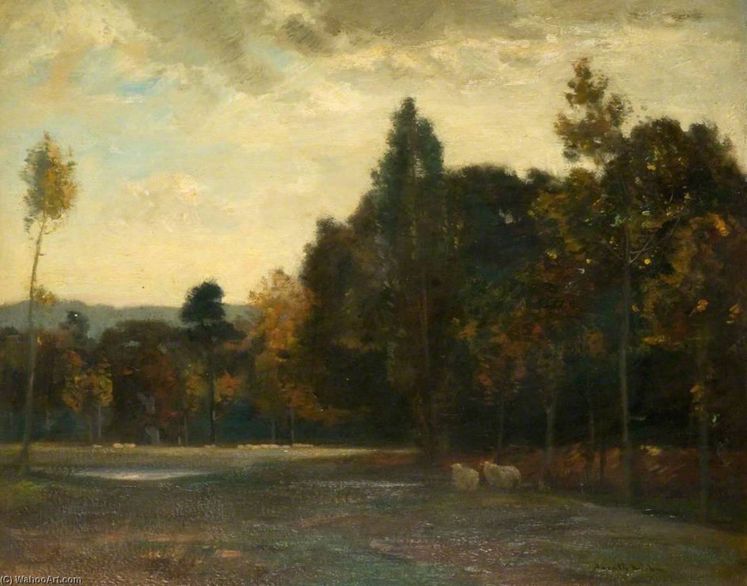 Wikioo.org - The Encyclopedia of Fine Arts - Painting, Artwork by James Coutts Michie - Autumn Landscape