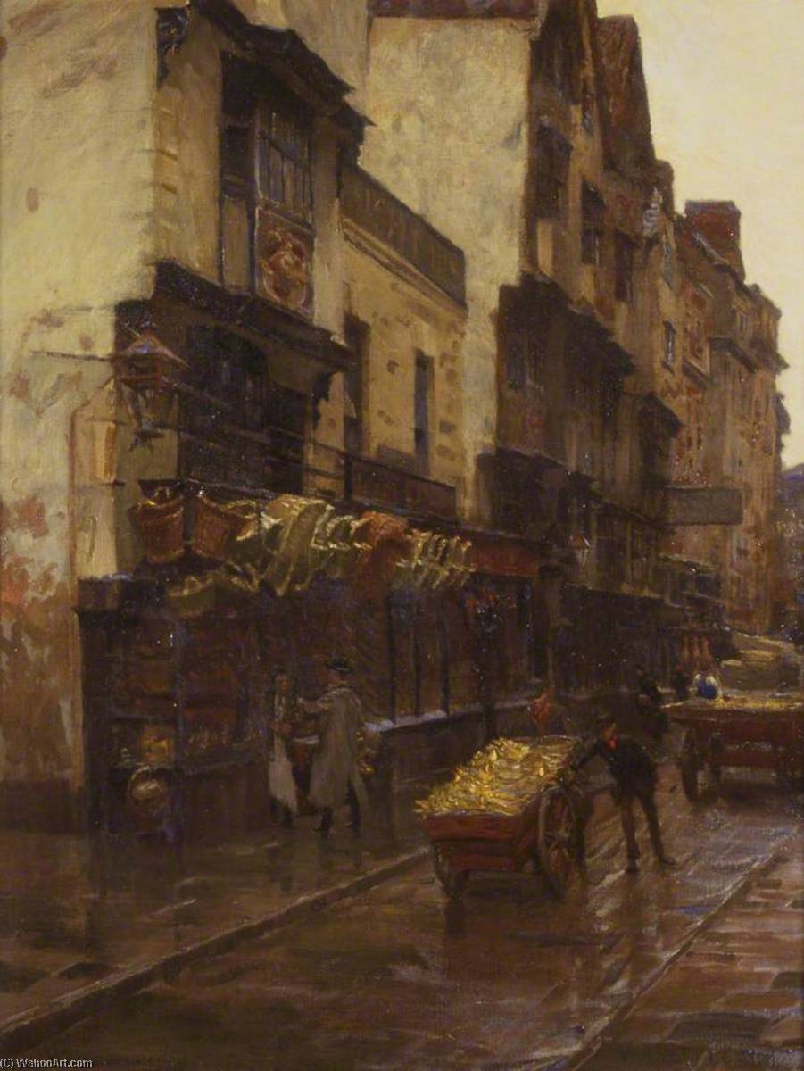Wikioo.org - The Encyclopedia of Fine Arts - Painting, Artwork by William Holt Yates Titcomb - Mary le Port Street, Bristol The Cradle of the Wills Tobacco Firm