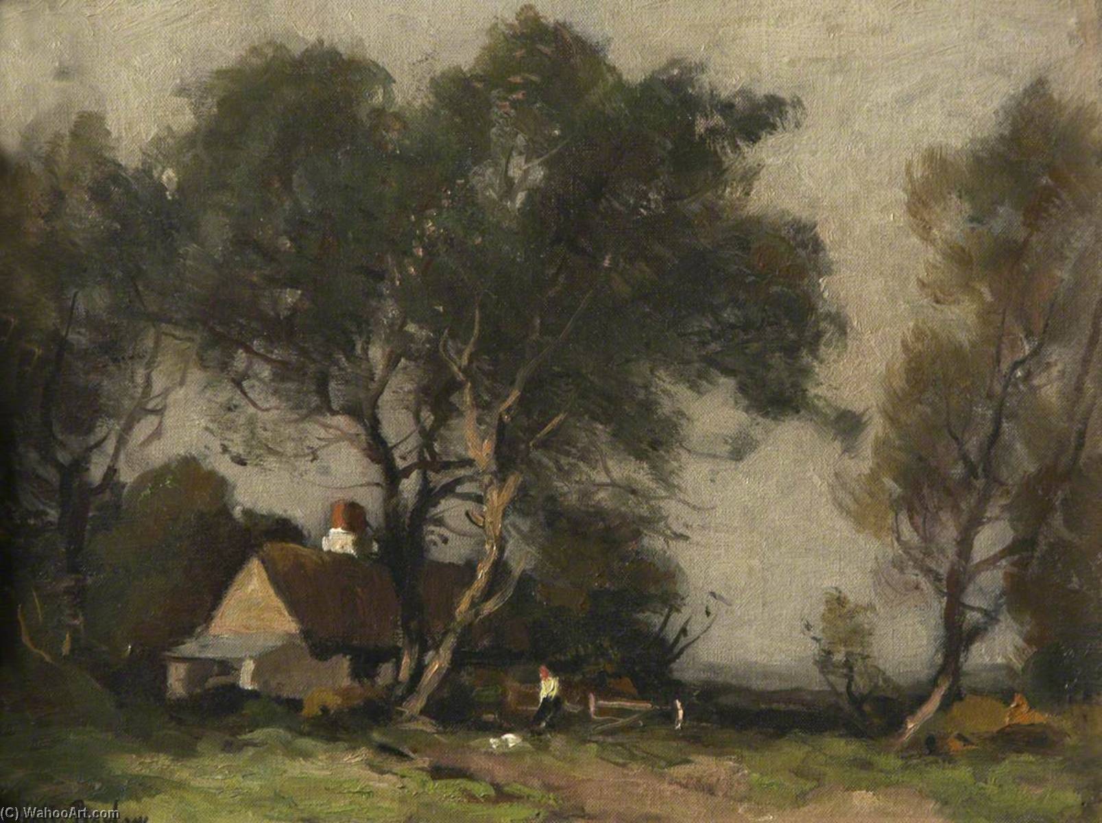 Wikioo.org - The Encyclopedia of Fine Arts - Painting, Artwork by John Noble Barlow - Cornish Cottage