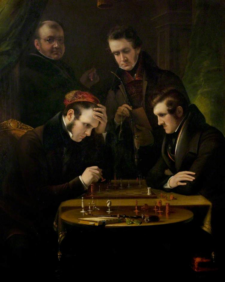 Wikioo.org - The Encyclopedia of Fine Arts - Painting, Artwork by James Lonsdale - The Chess Players
