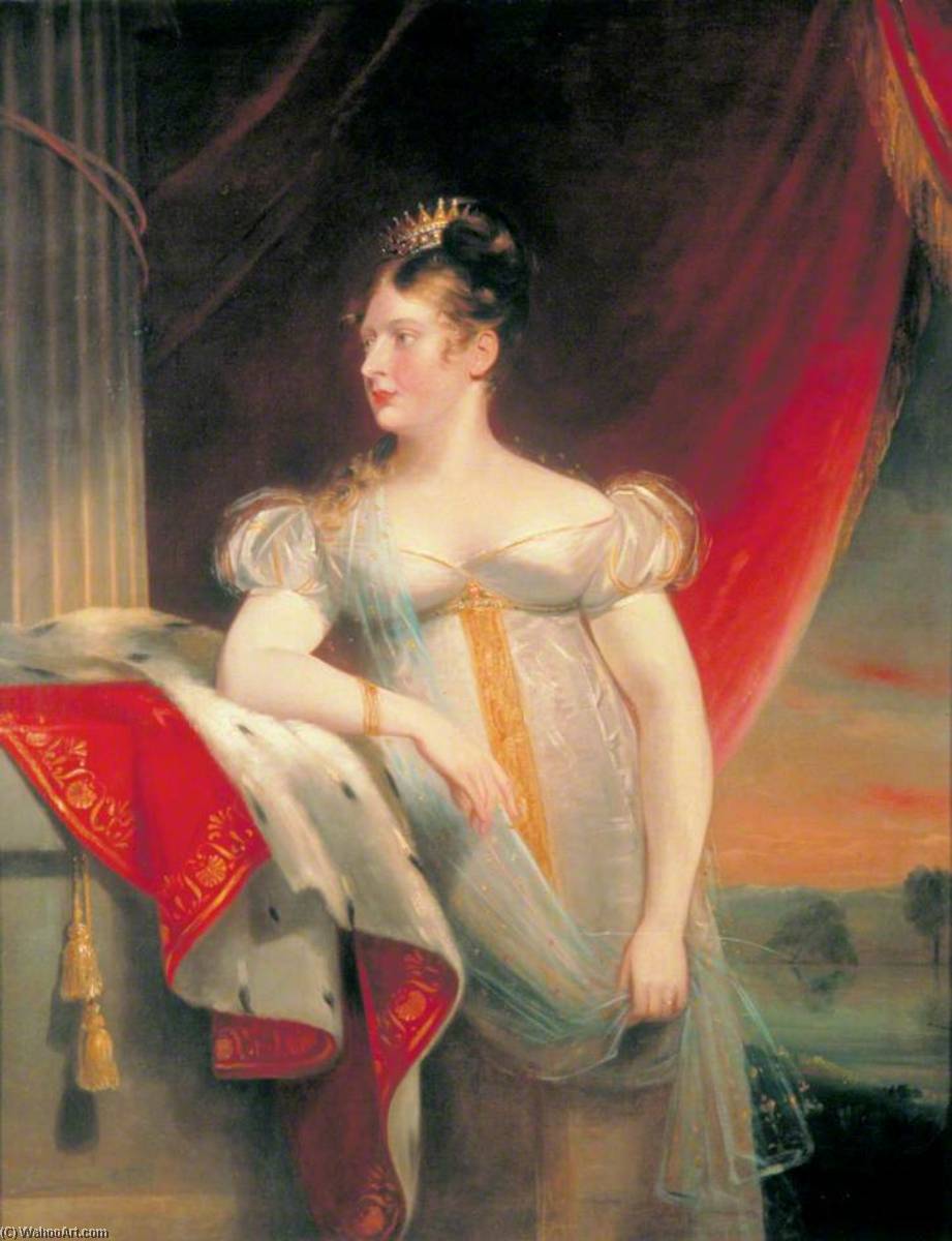 Wikioo.org - The Encyclopedia of Fine Arts - Painting, Artwork by James Lonsdale - Princess Charlotte (1796–1817), Daughter of Queen Caroline and George IV