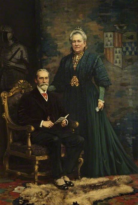 Wikioo.org - The Encyclopedia of Fine Arts - Painting, Artwork by Frank Richards - Sir Merton Russell Cotes (1835–1921), and Lady Annie Russell Cotes (1835–1920)