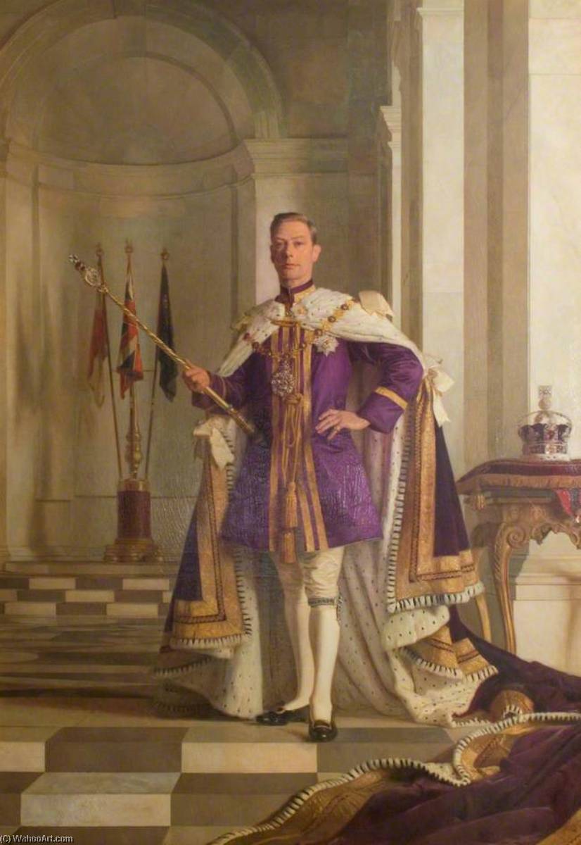 Wikioo.org - The Encyclopedia of Fine Arts - Painting, Artwork by Robert John Swan - King George VI (1895–1952) (copy of Gerald Festus Kelly)