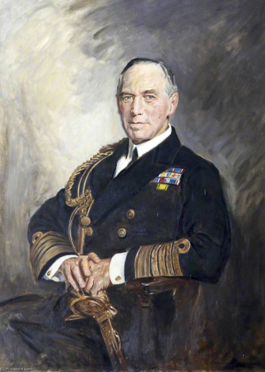 Wikioo.org - The Encyclopedia of Fine Arts - Painting, Artwork by Robert John Swan - Admiral of the Fleet Andrew Browne Cunningham (1873–1968), PC, GCB, OM, 1st Viscount Cunningham of Hyndhope