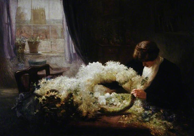 Wikioo.org - The Encyclopedia of Fine Arts - Painting, Artwork by Mary Dawson Elwell - The Wreath