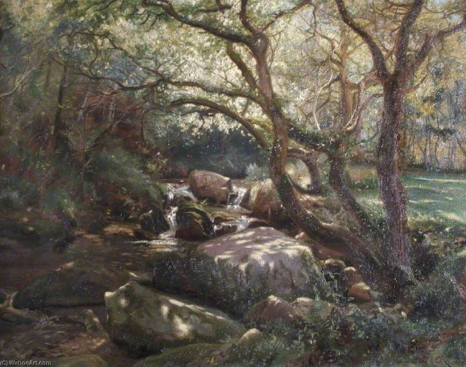 Wikioo.org - The Encyclopedia of Fine Arts - Painting, Artwork by Charles Ernest Butler - Near Watersmeet, Lynton, Devon