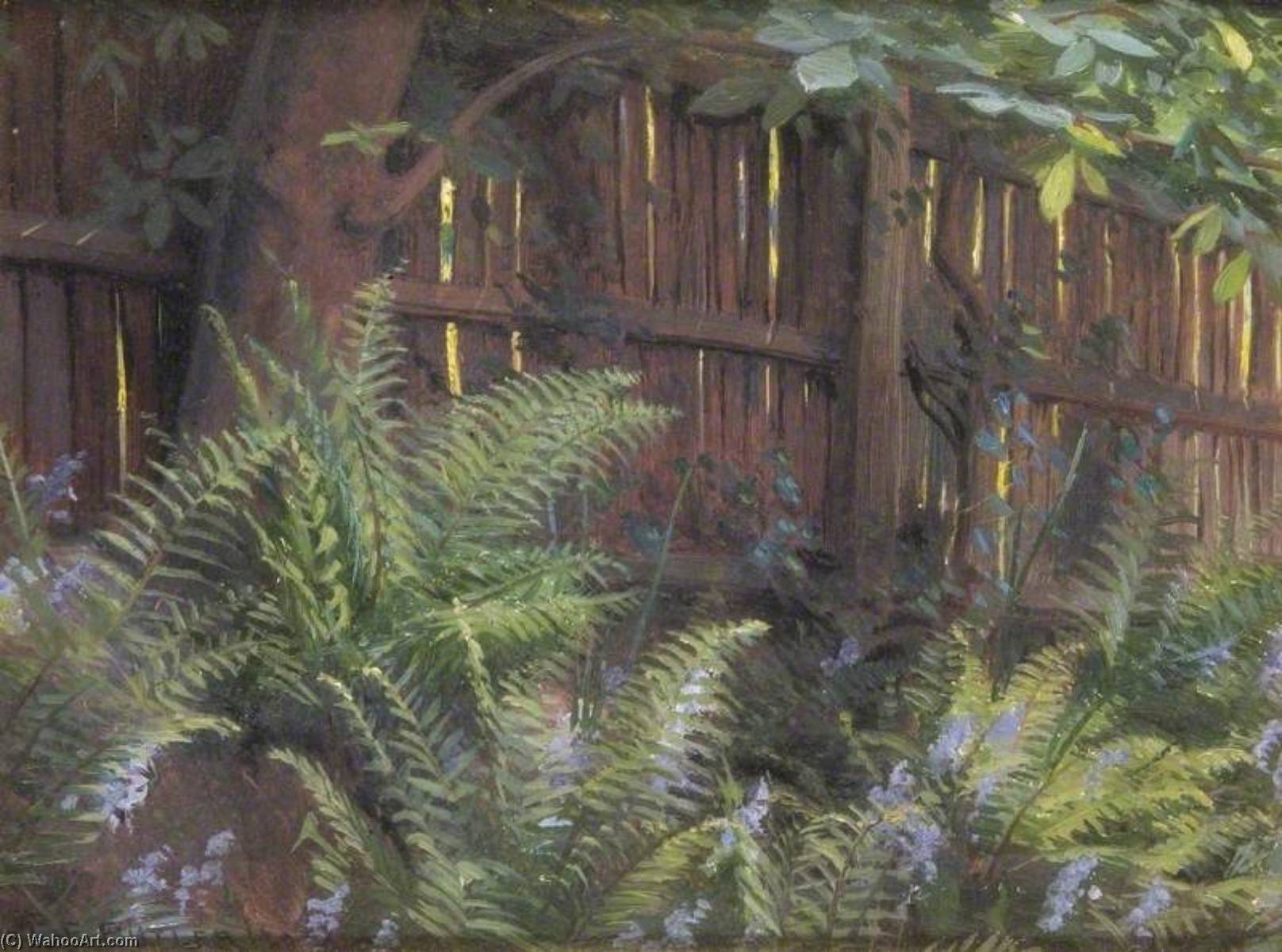 Wikioo.org - The Encyclopedia of Fine Arts - Painting, Artwork by Charles Ernest Butler - Bluebells and Ferns
