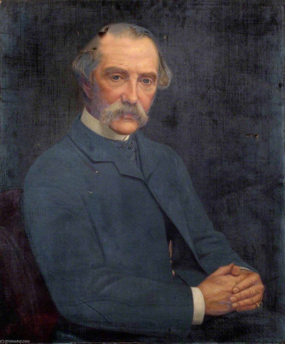Wikioo.org - The Encyclopedia of Fine Arts - Painting, Artwork by Worthy Vizard - Portrait of a Man with a Moustache