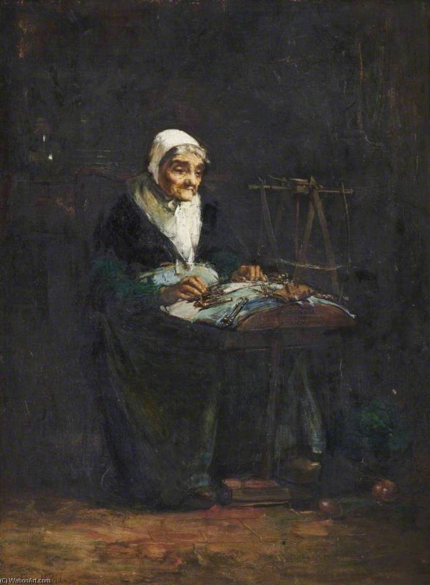 Wikioo.org - The Encyclopedia of Fine Arts - Painting, Artwork by Flora Macdonald Reid - The Flemish Lacemaker