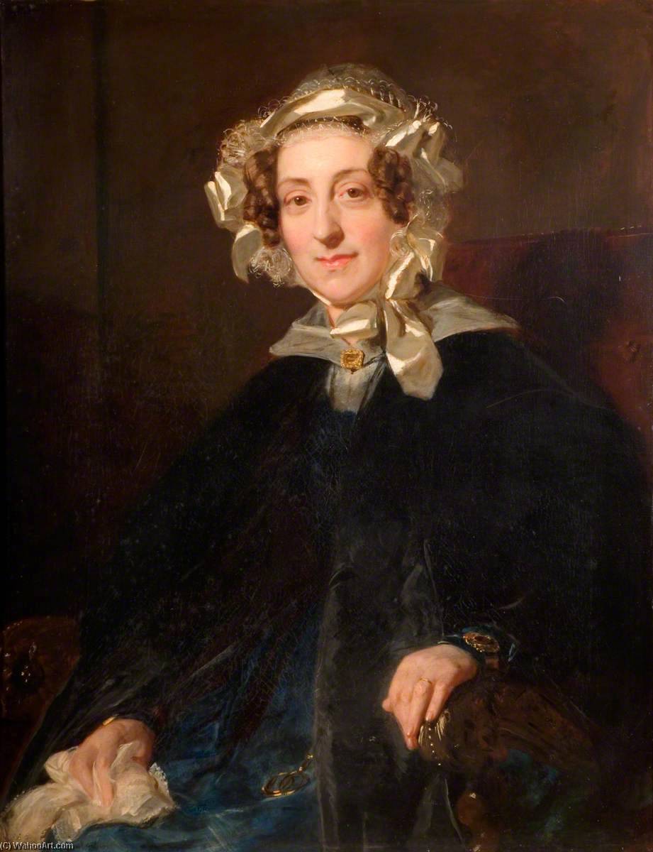 WikiOO.org - 백과 사전 - 회화, 삽화 John Prescott Knight - Portrait of a Lady