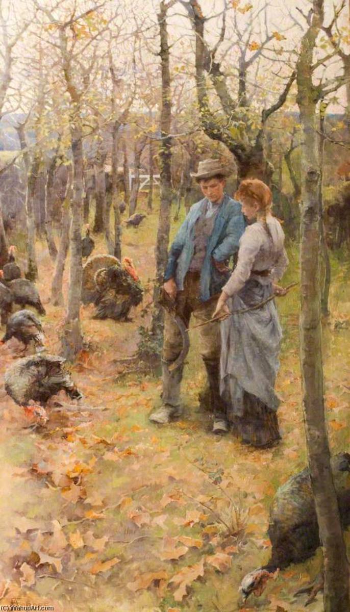 Wikioo.org - The Encyclopedia of Fine Arts - Painting, Artwork by Elizabeth Adela Stanhope Forbes - The Edge of the Woods