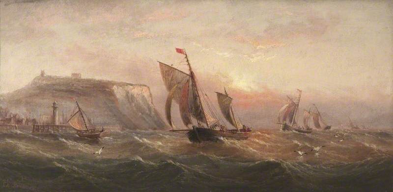 Wikioo.org - The Encyclopedia of Fine Arts - Painting, Artwork by Edward King Redmore - Fishing Vessels off the Coast