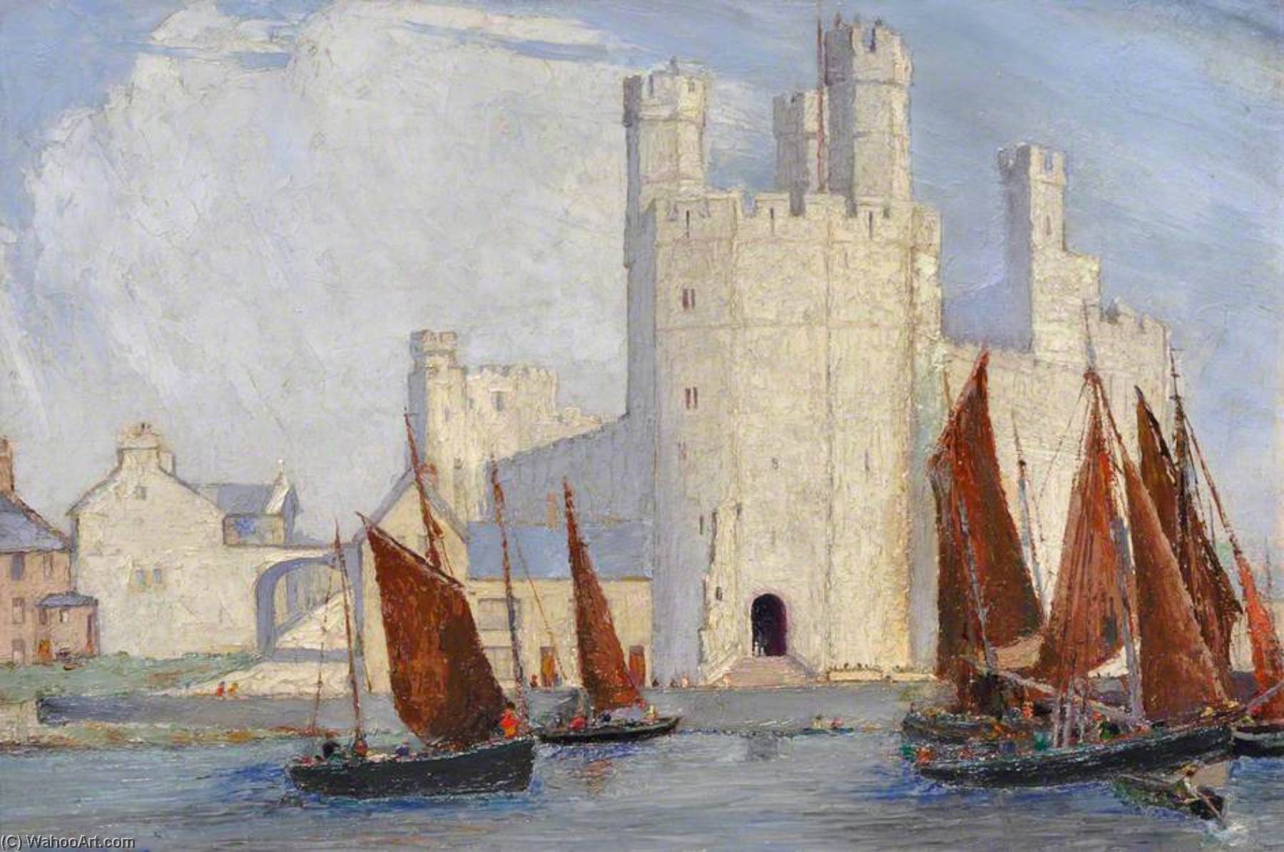 Wikioo.org - The Encyclopedia of Fine Arts - Painting, Artwork by Harry Hughes Williams - Caernarfon Castle