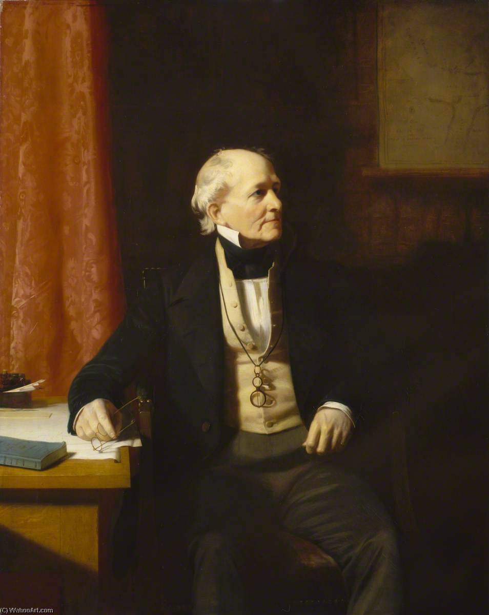 Wikioo.org - The Encyclopedia of Fine Arts - Painting, Artwork by Stephen Pearce - Rear Admiral Sir Francis Beaufort (1774–1857)