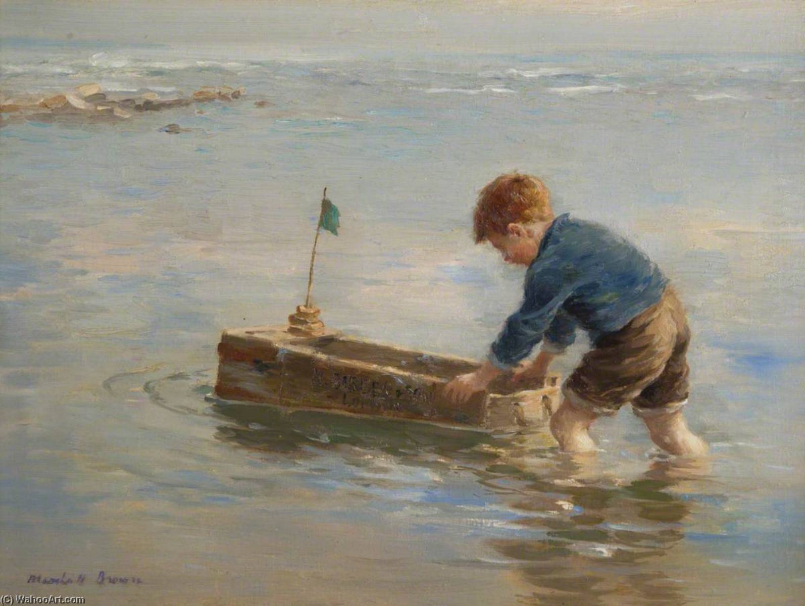 Wikioo.org - The Encyclopedia of Fine Arts - Painting, Artwork by William Marshall Brown - The Toy Boat