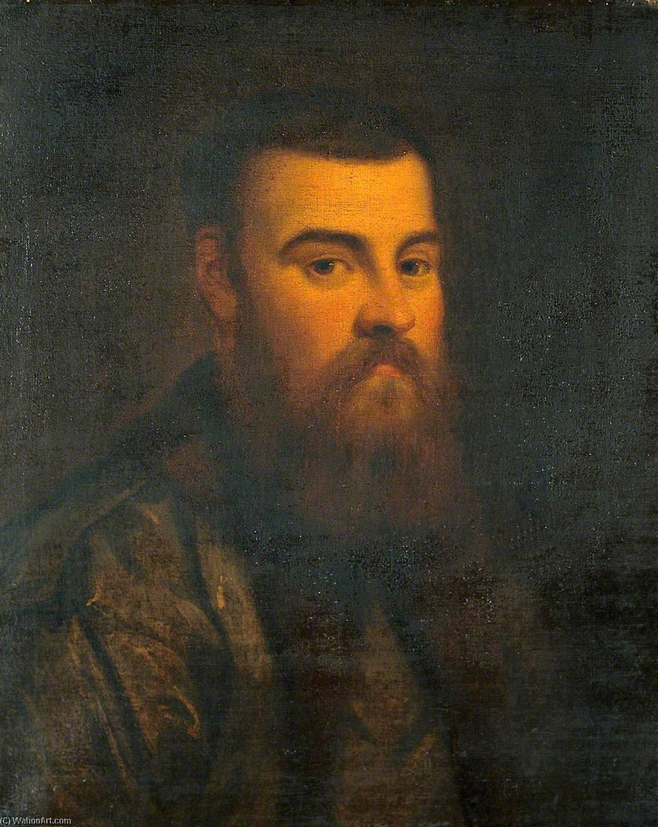 Wikioo.org - The Encyclopedia of Fine Arts - Painting, Artwork by John Graham Gilbert - Portrait of a Man (formerly designated as Andreas Vesalius) (after a Venetian artist)
