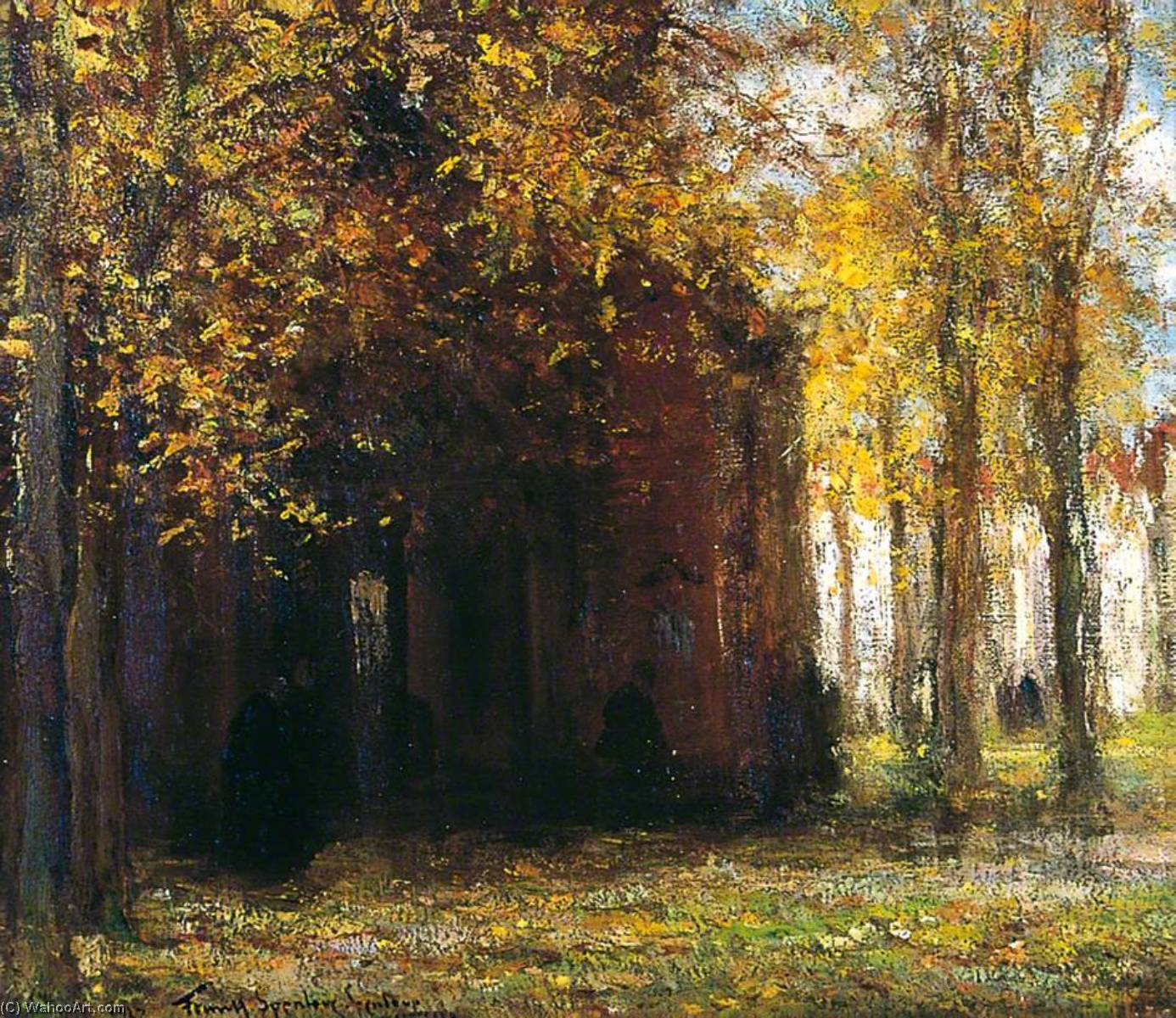 Wikioo.org - The Encyclopedia of Fine Arts - Painting, Artwork by Frank Spenlove Spenlove - Autumn Leaves, Belgium
