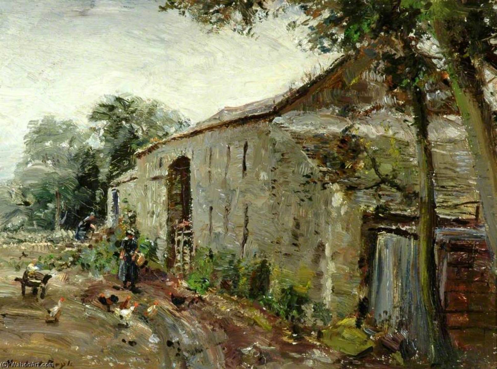 Wikioo.org - The Encyclopedia of Fine Arts - Painting, Artwork by Herbert F Royle - A Welsh Barn