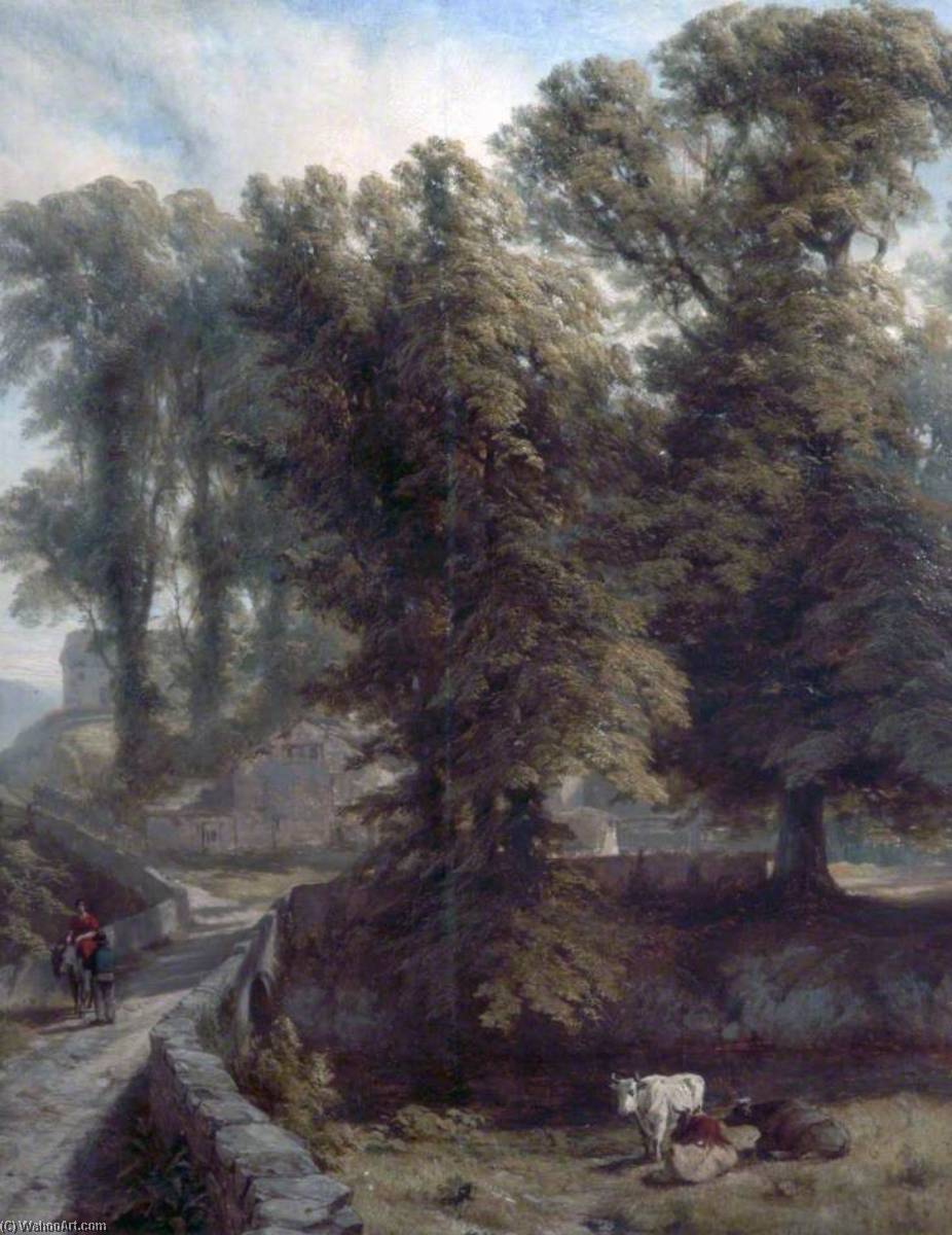 Wikioo.org - The Encyclopedia of Fine Arts - Painting, Artwork by Henry Thomas Dawson - Pont Faen, near Chirk, Denbighshire