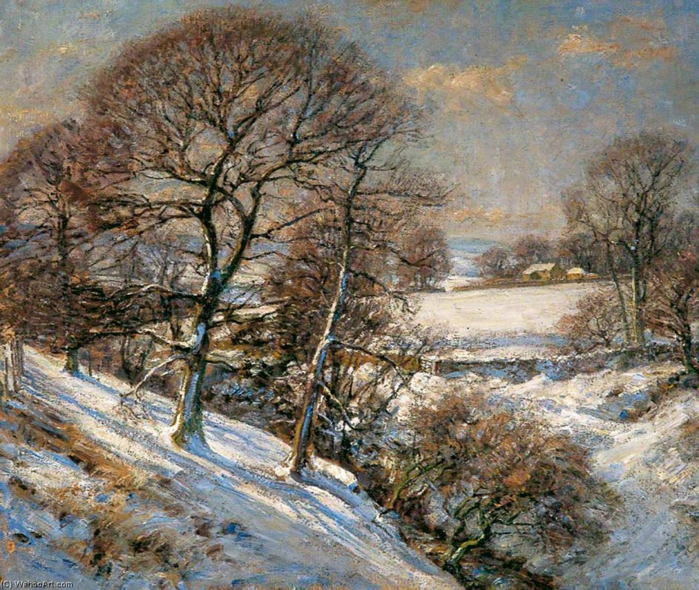 Wikioo.org - The Encyclopedia of Fine Arts - Painting, Artwork by Herbert F Royle - Winter in Wharfedale